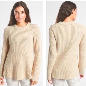 Athleta Wool Blend  Sierra Crew Sweater in Coconut Size L